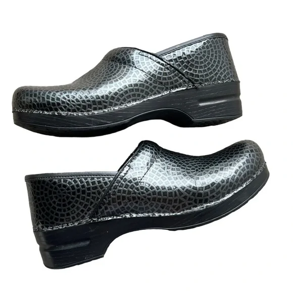 Dansko - Charcoal Anaconda Pro XP Leather Career Nursing Mules Clogs Sz 42 - Picture 9 of 12